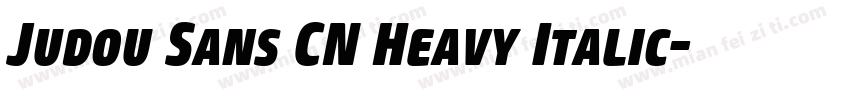 Judou Sans CN Heavy Italic字体转换